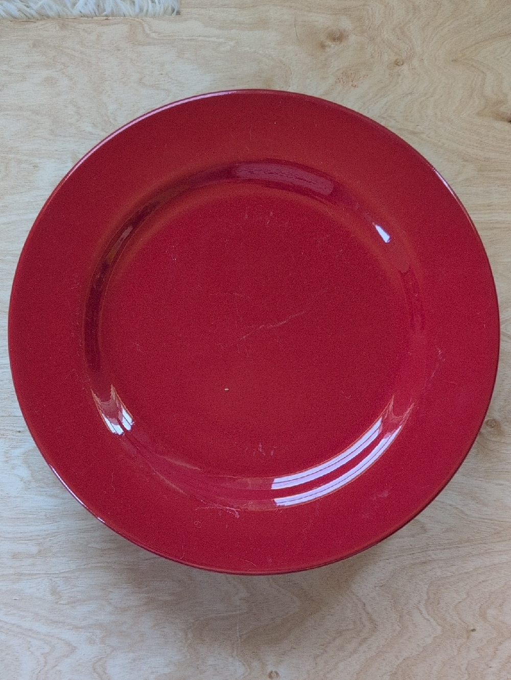Waechersbach Germany Set Of 4 Red Ceramic Dinner Plate - Fun Factory